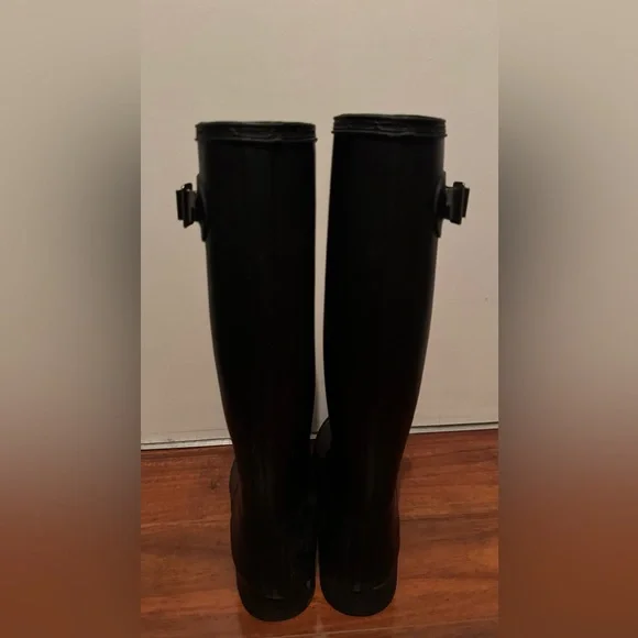 Hunter Black Tall Rain Boots - Picture 3 of 3